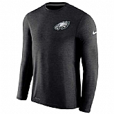 Men's Philadelphia Eagles Nike Black Coaches Long Sleeve Performance T-Shirt,baseball caps,new era cap wholesale,wholesale hats